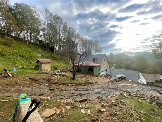 On cam: Mudslide slams down mountain, almost washing away NC home