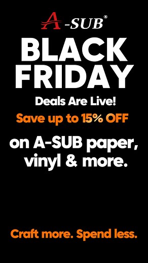 1.7K views |  A-SUB Black Friday Sale is LIVE!  The biggest crafting deals of the year are here! ✨ Up to 15% OFF sitewide ✨ Plus, save $3.99 instantly on select items — no code needed! Shop https://bit.ly/4oWxnmd #waterslidedecal #diyhome #diydecor #waterslidedecalhacks #waterslidedecals #dtfprinting #dtftransfers #blackfriday #blackfriday | A-SUB | Facebook