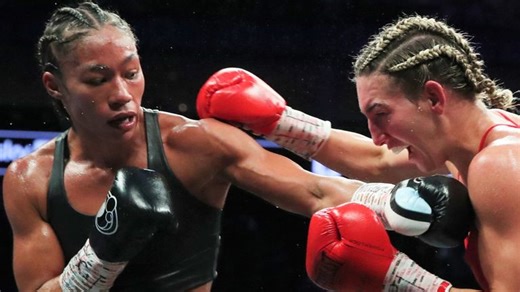 Alycia Baumgardner beats Mikaela Mayer by split decision to unify WBC, WBO and IBF super-featherweight titles