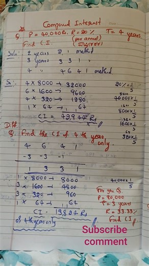 Compound Interest Trick for 4 Years | CI Formula Shortcut | Maths Tricks #shorts