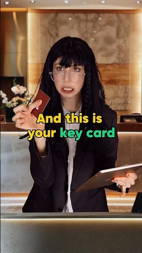 🏨 Hotel check-in with Mike 💖 #learnenglish #ingles #english
