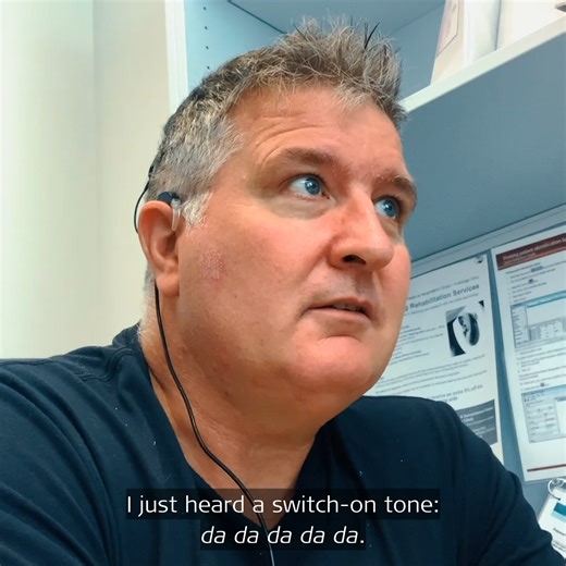 What happened at your cochlear implant activation? All switch-on moments are special, and each person will experience something slightly different. In most cases, there are a lot of emotions in the room. Watch how John reacted when his SONNET 2 was activated and he heard sounds he had almost forgotten. John's hearing deteriorated over time. When he could no longer do his job as a sound engineer, he decided to get a cochlear implant to regain his hearing. | MED-EL