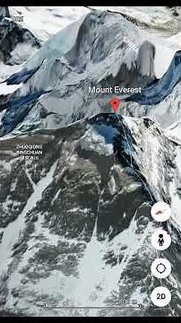 mount everest satellite map 3D and 2D 😲
