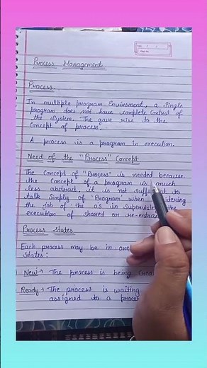 process management in OS|| definition of process and need of process #operatingsystem #shorts