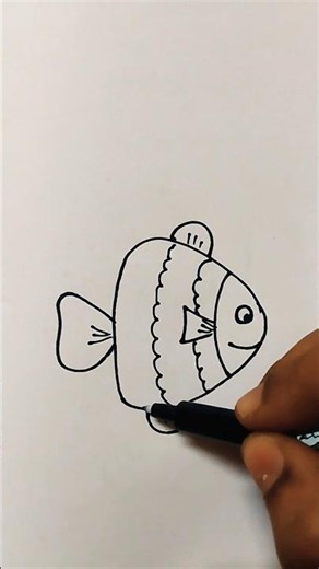 How to draw a Fish 🐟 easy #drawings #drawing4kids #shortvideo #art
