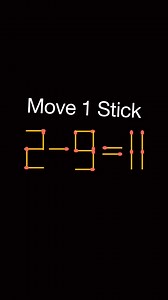 302K views · 210 reactions | Move 1 matchstick to make equation true #matchstick #reels | Math Puzzle | Facebook