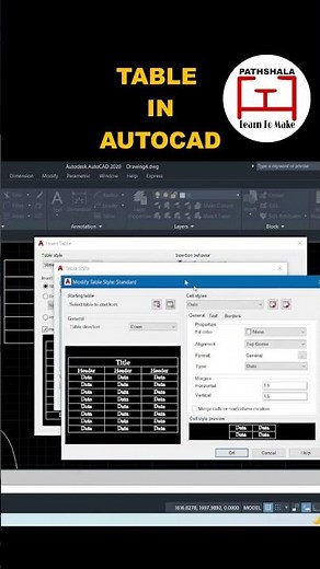 Bill of Material In AutoCAD||AutoCAD Interview Tricks||Table Command||#engg.pathshala||#shorts