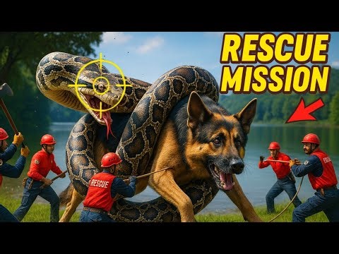 Massive Python Strikes! Shepherd Dog in Danger & Rescue Team Races Against Time