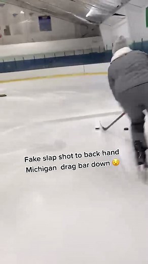 Impressive Fake Slap Shot and Backhanded Michigan in Hockey