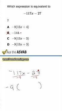 ASVAB Math Trick: Factor FAST (Don’t Miss the Negative)
