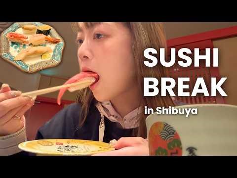 Shibuya Sushi Lunch🍣 | The Real Way Japanese People Eat Sushi