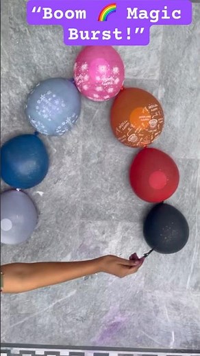 Rainbow Burst Magic! Watch These Balloons Explode with Color! Red’ Blue’ pink’ Orange’ Black’