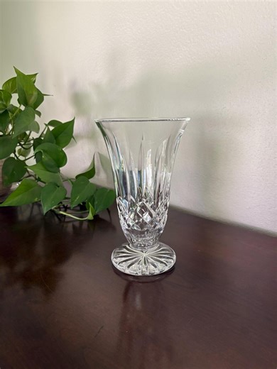 Waterford Crystal Lismore Footed Vase, Cut Crystal Elegant Floral Vase - Etsy