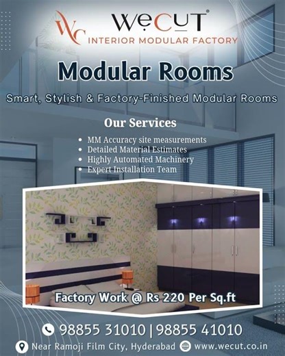 Transform Your Home with Smart Modular Rooms #wecutinteriors #interiors #reels #shorts
