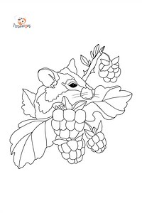 Charming little mouse - Mice coloring pages for Adults online