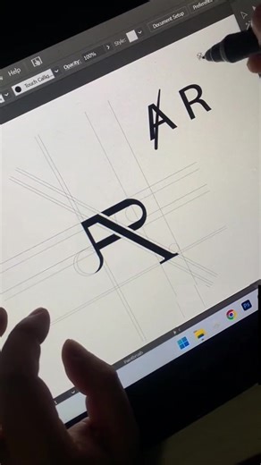 Creative Letter AR Logo Design Ideas