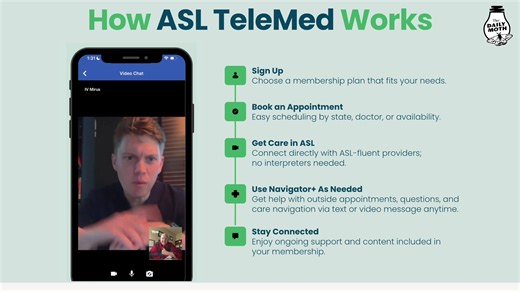 Dr. IV Mirus and Dr. Zach Featherstone, a CODA and Deaf doctor duo, have started a new virtual healthcare service for the Deaf/ASL community called ASL TeleMed. Check out this interview and the service at www.ASLTeleMed.com! | The Daily Moth