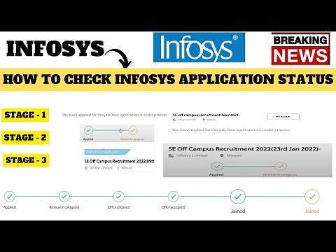 HOW TO CHECK INFOSYS APPLICATION STATUS | PROCESS/PROGRESS DIFFRENCE | ALL 3 STAGES OF APPLICATION