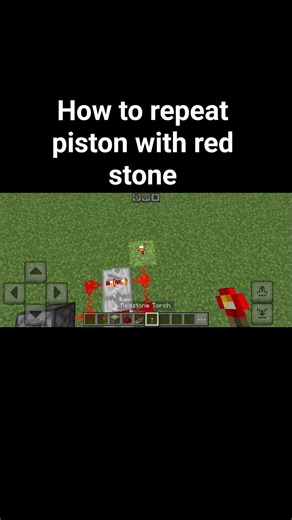 how to repeat piston with red stone #minecraft