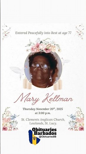 Mary Kellman #obituariesbb #barbados