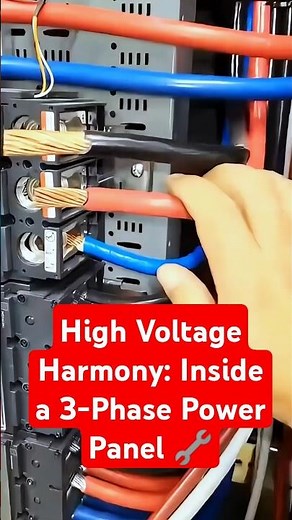 ⚡ High Voltage Harmony: Inside a 3-Phase Power Panel 🔧🔌#ElectricalWork