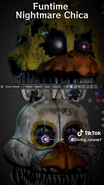Funtime Nightmare Chica Model in Blender
