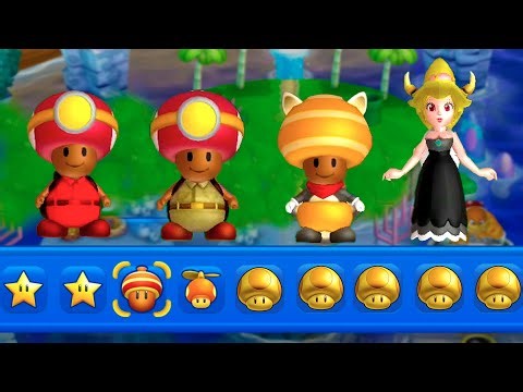 New Super Mario Bros U Deluxe (Small) – 2 Players Co Op Walkthrough World 1