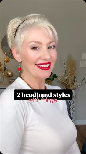 Melissa • pixie haircuts • short hairstyles | If you always style your hair to cover your forehead, this is for you. For a full fringe, place the headband behind the fringe and glide... | Instagram