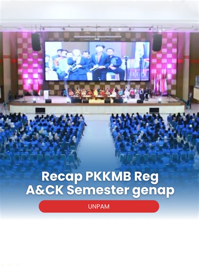 🎓✨ Recap PKKMB Reguler A & CK Semester Genap 2025/2026 PKKMB bukan cuma pengenalan kampus, tapi awal perjalanan jadi mahasiswa UNPAM 💛🖤 Belajar, kenal lingkungan, kenal dosen, dan pastinya kenal satu sama lain 🤝✨ Selamat datang mahasiswa baru Reguler A & CK! Siap memulai semester dengan semangat baru? 🚀🎓 #pmbunpam #universitaspamulang #UNPAM #pkkmb #semestergenap