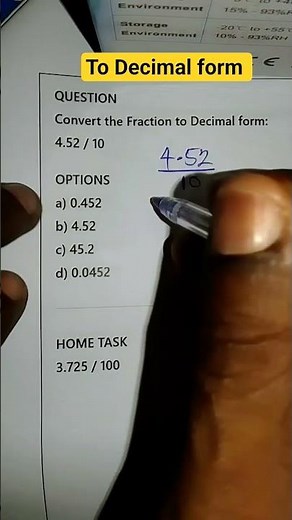 rewrite in Decimal form #highschoolmath #maths #mathproblem