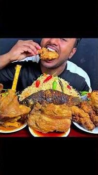 गरमा-गरम चिकन, मटन और मछली का मजेदार चैलेंज #streetfood #foodies #food #nonveg