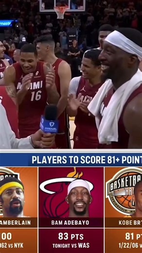 Bam just etched his name in the NBA History Book