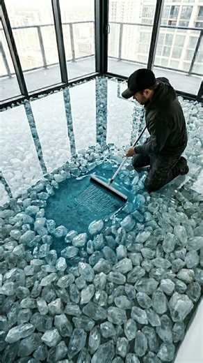 I Turned My Floor Into Frozen Glass… With Ice Crystals ❄️😳