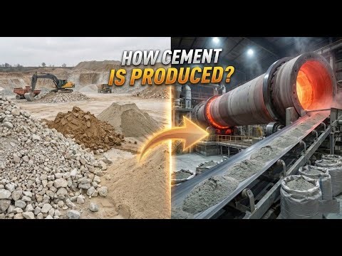 Giant Kilns Melting Mountains! 🔥 Step-by-Step Production Process in a Cement Factory