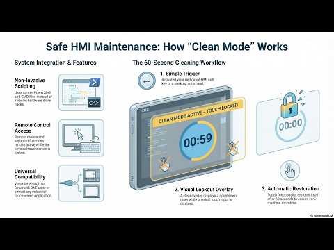 Sinumerik Operate PC: HMI Touch screen CLEAN MODE