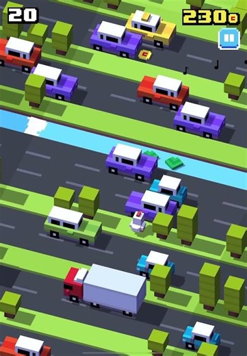 14 seconds long very short Crossyroad gameplay free to use