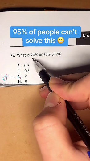 How to Calculate 20% of 20% of 20 | Math School SAT Prep