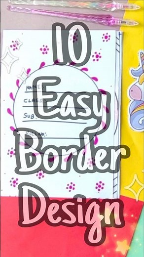 10 Easy Border Design Ideas ✨ | Cute & Simple Notebook & Project Borders