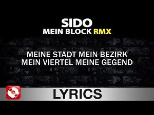 SIDO - MEIN BLOCK RMX - AGGROTV LYRICS KARAOKE (OFFICIAL VERSION)