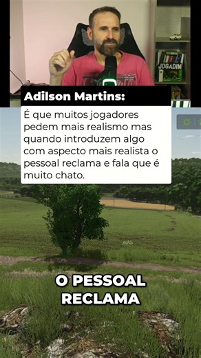 Realismo nos games Jogadores querem, mas reclamam quando vem! Siga nossas lives!