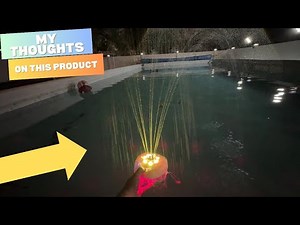 Luxfero Floating Pool Fountain with Pool Speaker Light