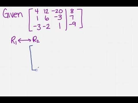 interchange elements in a matrix