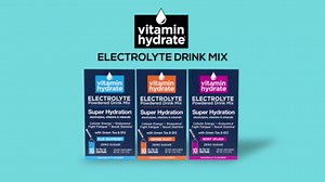 Vitamin Hydrate Electrolyte Powdered Drink Mix, Super Hydration, Boost Stamina & Fight Fatigue, Bursting with Electrolytes, Vitamins & Minerals, 0 Sugar, Blue Raspberry, 10 Stick Packs