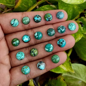 Tibetan Turquoise Cabochon Lot: Calibrated Round Gemstone, 5mm to 10mm Size Available - Etsy