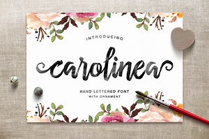 Carolinea Typeface, a Script Font by Seniors