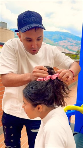 In a bun in her hair 💇‍♀️