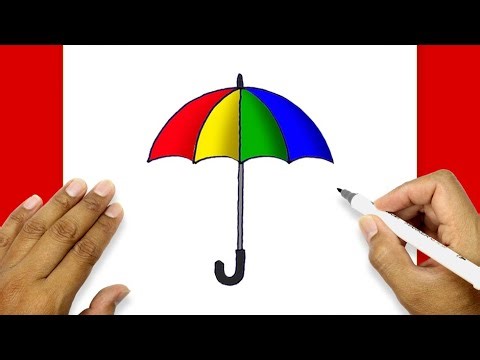 Umbrella Drawing Easy | Simple Drawing Tutorial