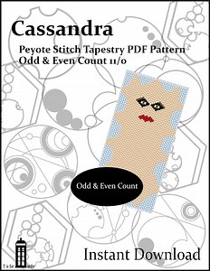 Cassandra Doctor Who Odd and Even Count Peyote, Beaded, Tapestry, Pattern Beadweaving, Beadwork Tutorial, PDF Download Miyuki Delica Size 11 - Etsy