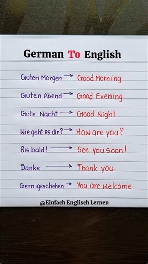 German to English Translation 📖💯 #german #english #translation #education