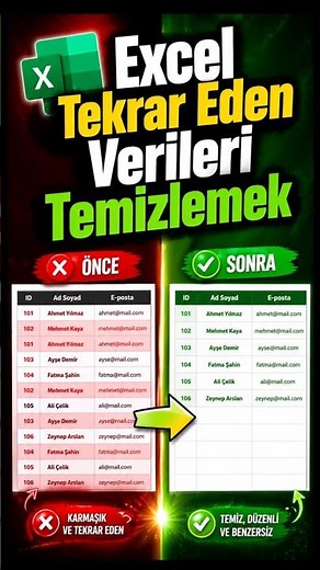 Excel Tekrar Eden Verileri Temizleme!